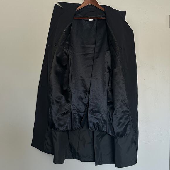 Vintage Sterlingware of Boston All Weather Trench Coat 16R Black Preppy EUC - Picture 3 of 10